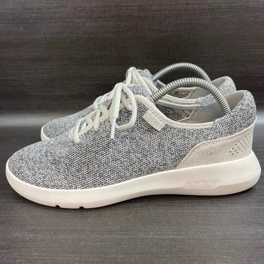 Kizik Madrid Eco Knit Women’s size 8.5 Heathered Grey Slip On Casual Shoes_4